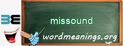 WordMeaning blackboard for missound